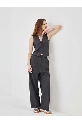 شلوار طوسی زنانه پاچه گشاد LC Waikiki - کد 922805380