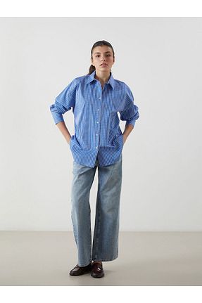 شلوار جین آبی زنانه پاچه ساده LC Waikiki - کد 923492738