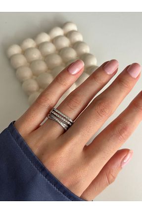 انگشتر استیل (فولاد) سفید زنانه روکش نقره Ressia - کد 922800763