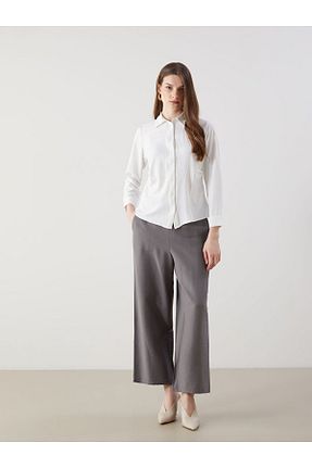 شلوار طوسی زنانه پاچه گشاد LC Waikiki - کد 922805455