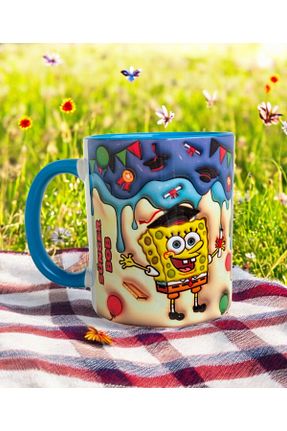 لیوان آب آبی پرسلن mugshop - کد 833358840