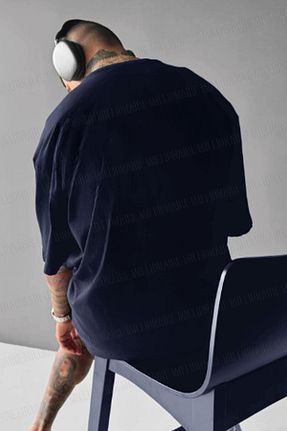 تیشرت سرمه ای مردانه اورسایز Millionaire - کد 922811774