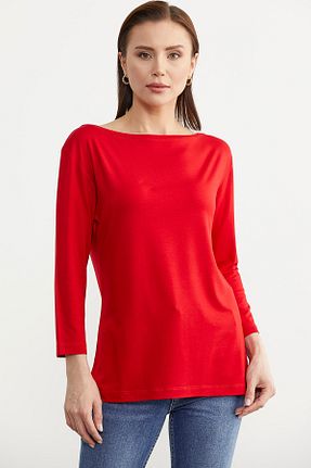 تیشرت قرمز زنانه رگولار Sementa - کد 830507917