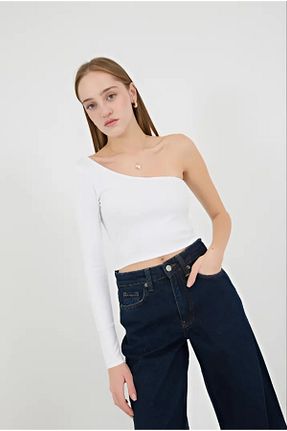 بلوز سفید زنانه ساده MODA - کد 922810751
