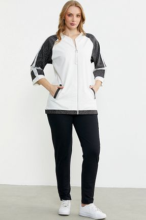ست بالاتنه و پائین تنه سایز بزرگ نباتی زنانه بافت Sementa - کد 923597885