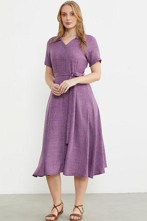 لباس بنفش زنانه بافتنی Sementa - کد 922841478