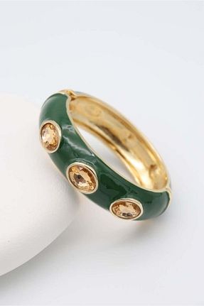 دستبند جواهر سبز زنانه روکش طلا Nilsu Jewellery Accessory - کد 922873714