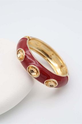 دستبند جواهر قرمز زنانه روکش طلا Nilsu Jewellery Accessory - کد 922873493