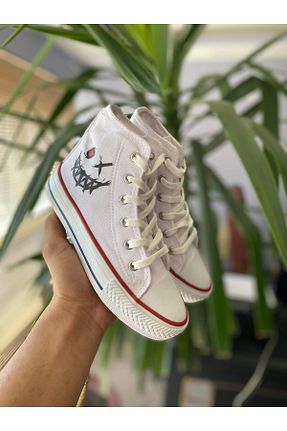 کفش اسنیکر سفید بچه گانه بند دار STARYOU STORE - کد 849629376