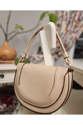 کیف دوشی بژ زنانه چرم مصنوعی shop - کد 922885432