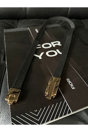 کمربند مشکی زنانه چرم مصنوعی Fiori - کد 922940256