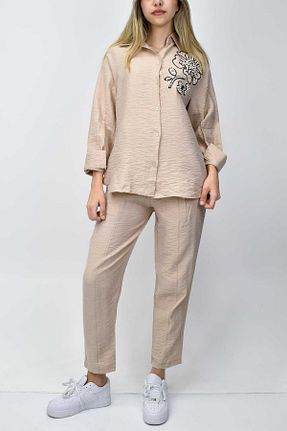 ست بالاتنه و پائین تنه بژ زنانه birizmoda - کد 922968854