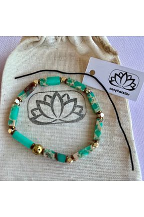 دستبند استیل (فولاد) سبز sanghatelier - کد 903700895