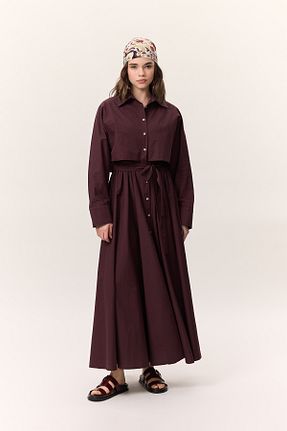 پیراهن زرشکی زنانه Relaxed Manuka - کد 923688197
