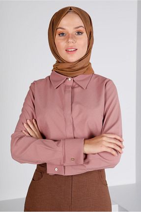 بلوز حجاب صورتی زنانه رگولار Alvina - کد 796282198