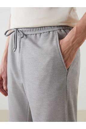 شلوارک و برمودا طوسی مردانه اسلیم فیت LC Waikiki - کد 923006120