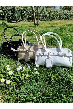 کیف دوشی سفید زنانه چرم مصنوعی shop - کد 922989082