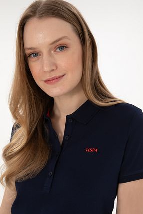 پولوشرت سرمه ای زنانه پنبه ای U.S. Polo Assn. - کد 923005761