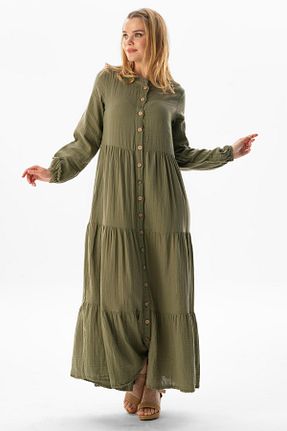 کلاه و ابایا خاکی زنانه %100 پنبه Eliş Şile Bezi - کد 824861908