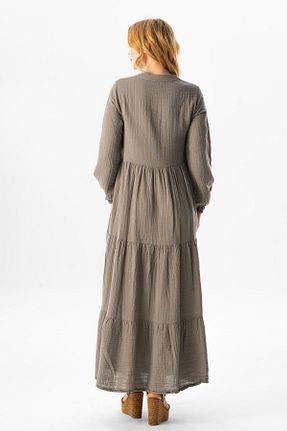 کلاه و ابایا طوسی زنانه %100 پنبه Eliş Şile Bezi - کد 824861916