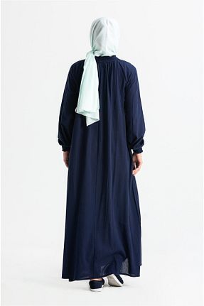 لباس حجاب سرمه ای زنانه رگولار Eliş Şile Bezi - کد 314383630