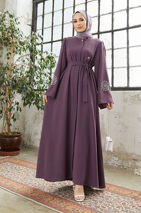 کلاه و ابایا بنفش زنانه پنبه ای VAVİNOR - کد 708262967