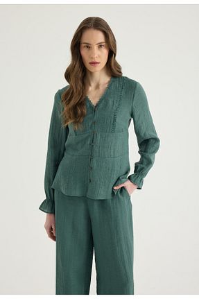 بلوز سبز زنانه رگولار Masha Kate - کد 923068927