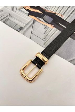 کمربند مشکی زنانه چرم مصنوعی MODAM HİFA - کد 892878259