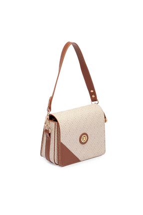 کیف دوشی بژ زنانه پارچه ای Tergan - کد 917788155