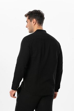 پیراهن مشکی مردانه رگولار Eliş Şile Bezi - کد 814875765