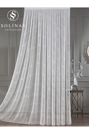 پرده توری بژ ریل دار Solinas Collection - کد 885718914