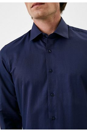پیراهن سرمه ای مردانه رگولار Zikuv - کد 923085806