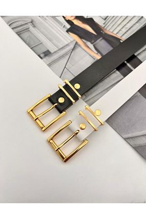 کمربند مشکی زنانه چرم مصنوعی MODAM HİFA - کد 893472380