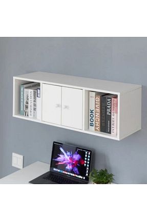 قفسه کتاب سفید 35 سانتی متر Mobilyanı Tasarla - کد 684459161