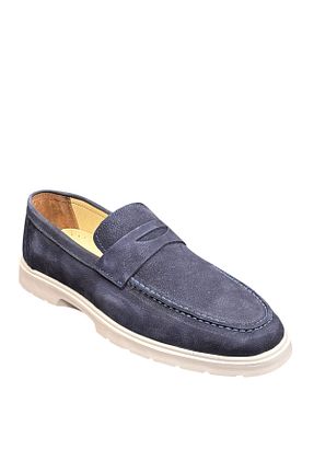 کفش کژوال سرمه ای مردانه چرم خالص Greyybull Shoes - کد 923237766