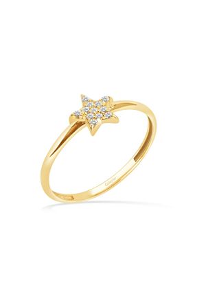 انگشتر طلا طلائی زنانه 8 عیار Diamond Line-Gülaylar - کد 902780893