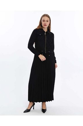 ست بالاتنه و پائین تنه حجاب مشکی رگولار BELEN - کد 923259092