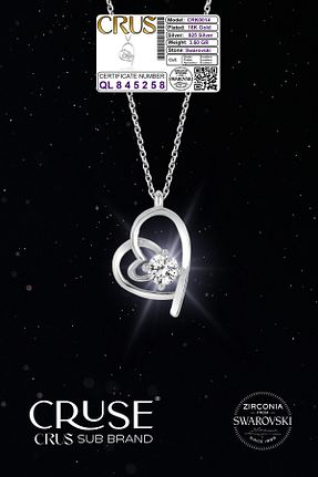 گردنبند نقره متالیک زنانه 925 عیار Crus - کد 867225162