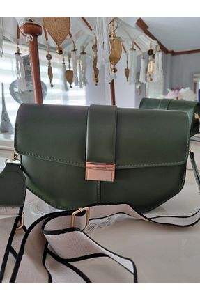کیف دوشی خاکی زنانه چرم مصنوعی shop - کد 923110952