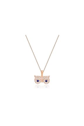 گردنبند طلا صورتی زنانه 14 عیار Diamond Line-Gülaylar - کد 48466163