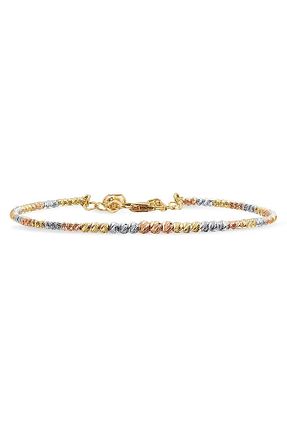 دستبند طلا رنگی زنانه 14 عیار Diamond Line-Gülaylar - کد 640015352