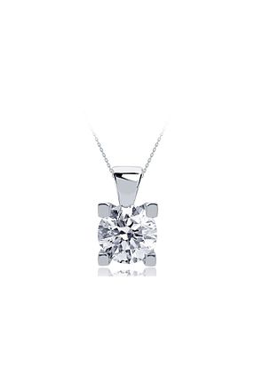 گردنبند طلا سفید زنانه 8 عیار Diamond Line-Gülaylar - کد 279860686