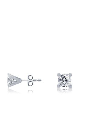 گوشواره طلا سفید زنانه 8 عیار Diamond Line-Gülaylar - کد 285459645