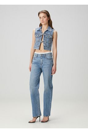 شلوار آبی زنانه پاچه ساده T by Alexander Wang - کد 924105472