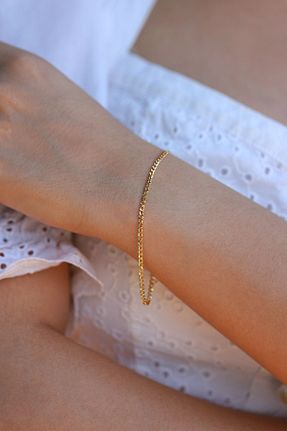 دستبند طلا زرد زنانه 14 عیار Diamond Line-Gülaylar - کد 754181503