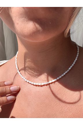 گردنبند مروارید سفید JEWELRY - کد 923120755