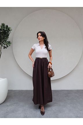 لباس قهوه ای زنانه بافتنی ESRAHELVACI - کد 923220367
