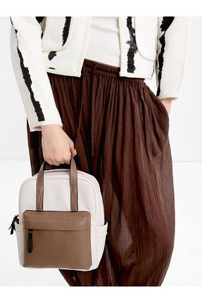 کوله پشتی قهوه ای زنانه چرم مصنوعی PARFOIS - کد 924549422