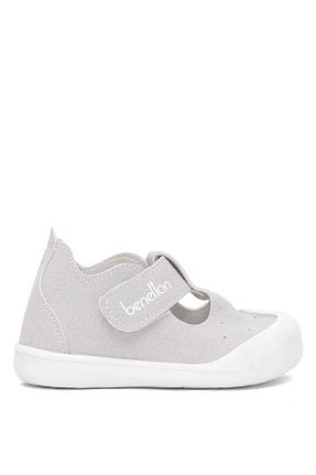 کفش پیاده روی طوسی بچه گانه چرم مصنوعی Benetton - کد 923245947