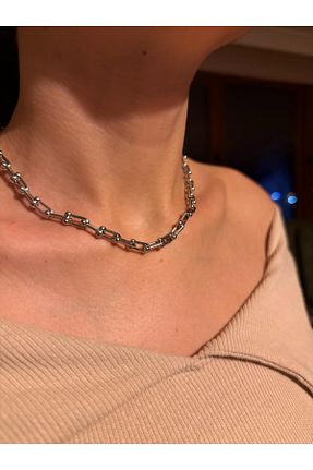 گردنبند استیل ( فولاد ) متالیک زنانه استیل ضد زنگ MODA - کد 923261194